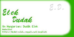 elek dudak business card